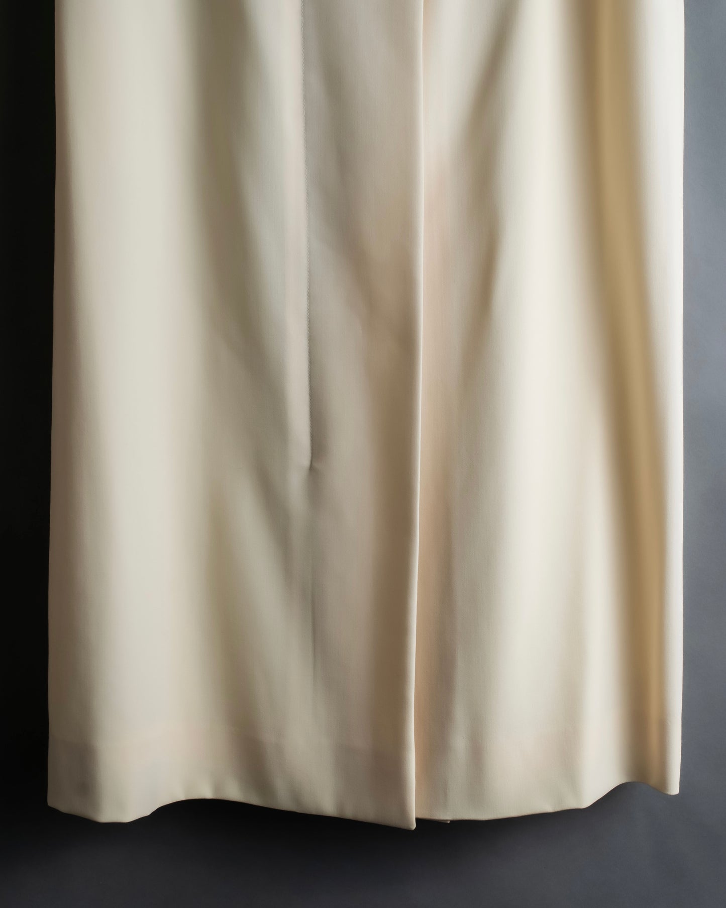 "HERMES" 100% wool ivory color flare skirt