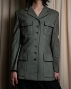 "Christian Dior" Flap pocket detail military tailored jacket