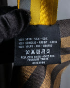 "FENDI" Two-tone striped fur docking stole