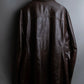 "Vintage 100% cow leather oversized tailored jacket"