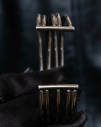 “PHILIPPE AUDIBERT” Crossed 5 line silver bangle