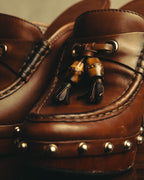 “GUCCI” 00’s Bamboo tassel studded platform mules