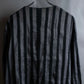 "Vintage thick-pitch stripe round neck jacket"