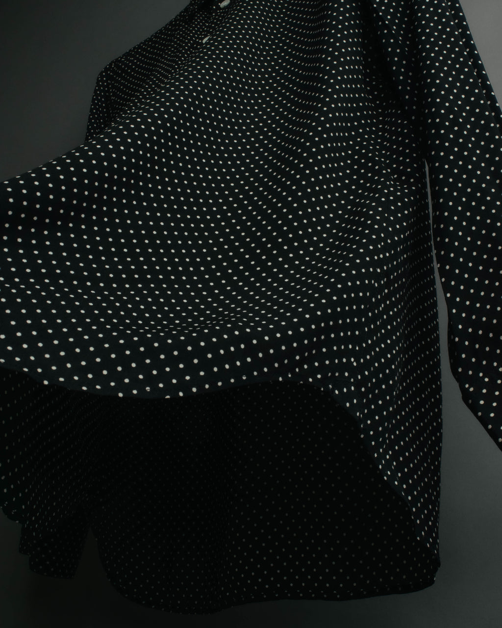"CELINE" 2010's-2020's Polka dot viscose long sleeve shirt
