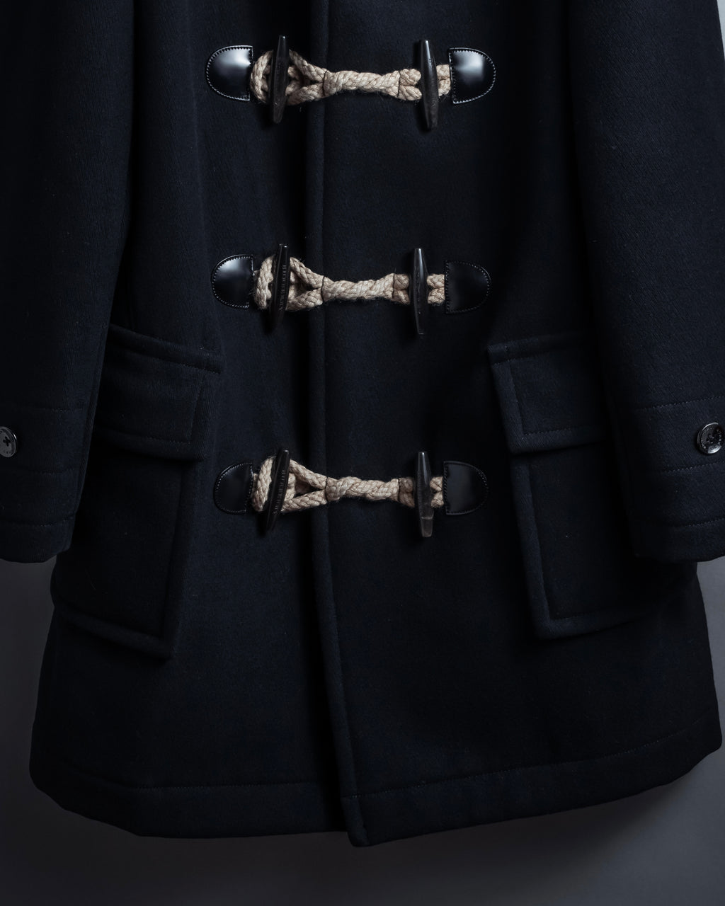 "BURBERRY" Classic detailing melton wool duffle coat