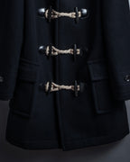"BURBERRY" Classic detailing melton wool duffle coat