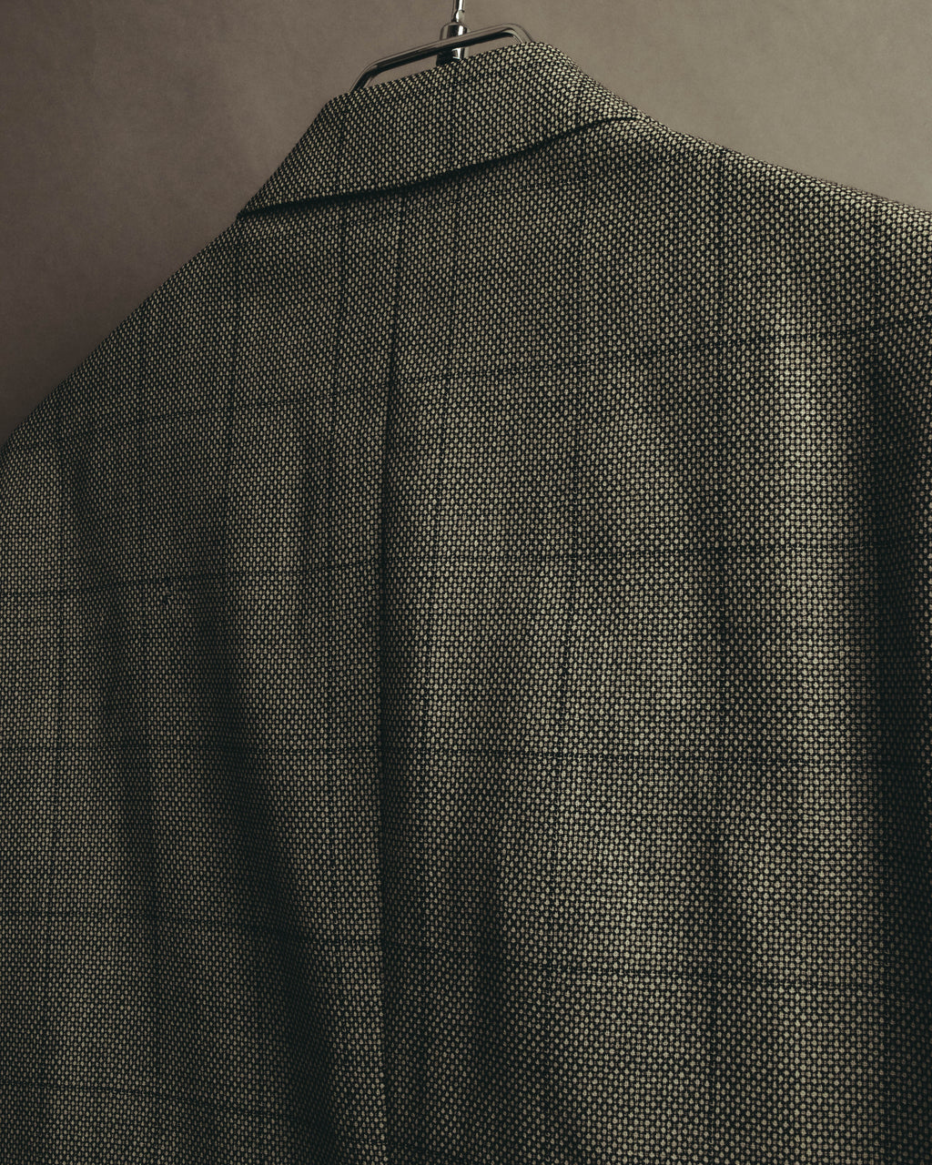 "Pierre Balmain" 80's-90's Windowpane check wool blazer