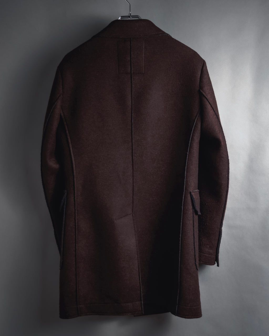 "BOB" Brushed wool single-breasted coat