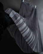 "PLEATS PLEASE ISSEY MIYAKE"
Gingham check sheer combination pleated skirt