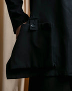 "YOHJI YAMAMOTO +NOIR" 21SS Drape panel design oversized shirt jacket