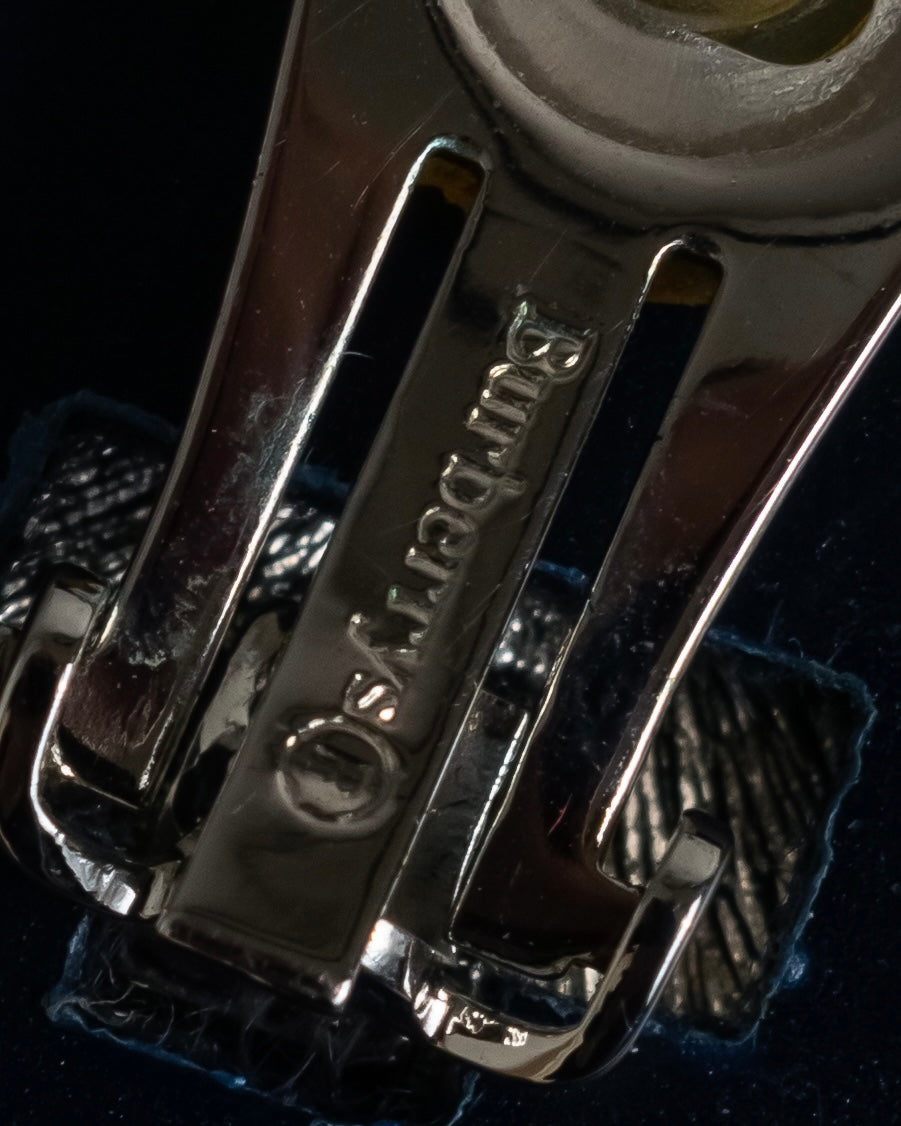 "Burberrys" 80’s–90’s pearl cabochon clip earrings