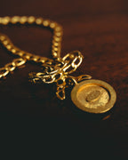 –SPECIAL– "CHANEL" 95AW Jeweled medallion pendant necklace
