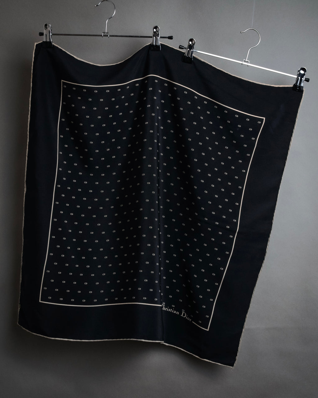 “Christian Dior” 90’s CD monogram silk scarf
