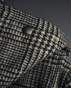 “Harris Tweed” Hooded plaid duffle coat