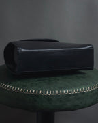 "Salvatore Ferragamo" 90’s Jewelry gold chain design leather bag