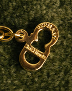 "Christian Dior" 80's-00's Gold tone cd pendant necklace