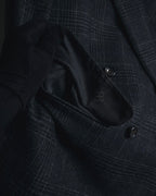 "BALENCIAGA" 90’s Cashmere blend glen check double-breasted blazer