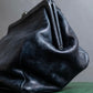 "ANN DEMEULEMEESTER" Tucked design purse leather one handle bag