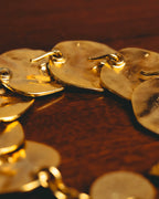 -SPECIAL- “Yves Saint Laurent” 80’s-90’s Hammered gold coin link bracelet