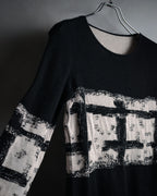 “CHANEL” 90’s-00’s Abstract grid knit top