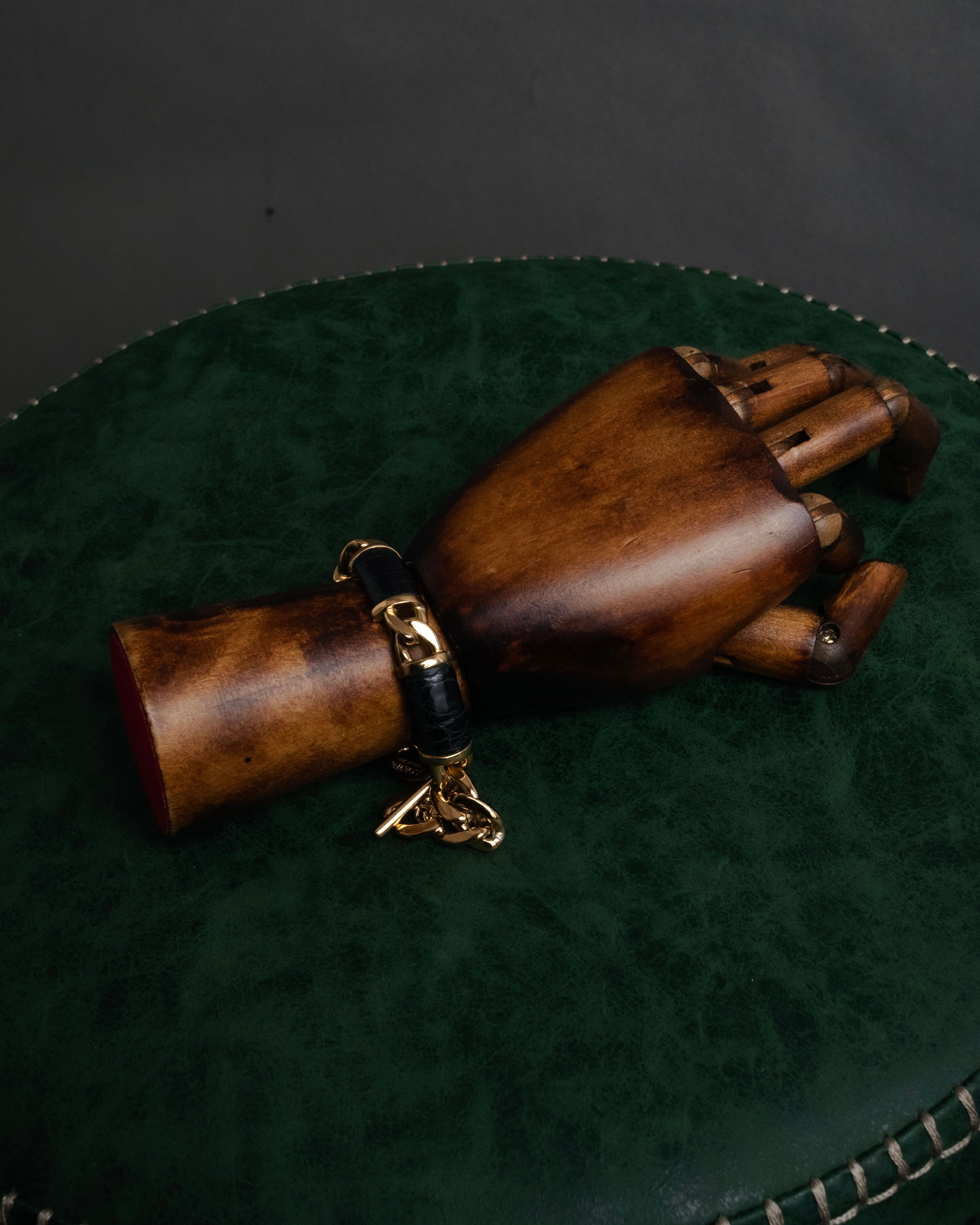 “LOEWE” 2008-2013 leather wrapped chain bracelet