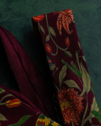 "GUCCI" Flower motif vintage logo design silk neck tie