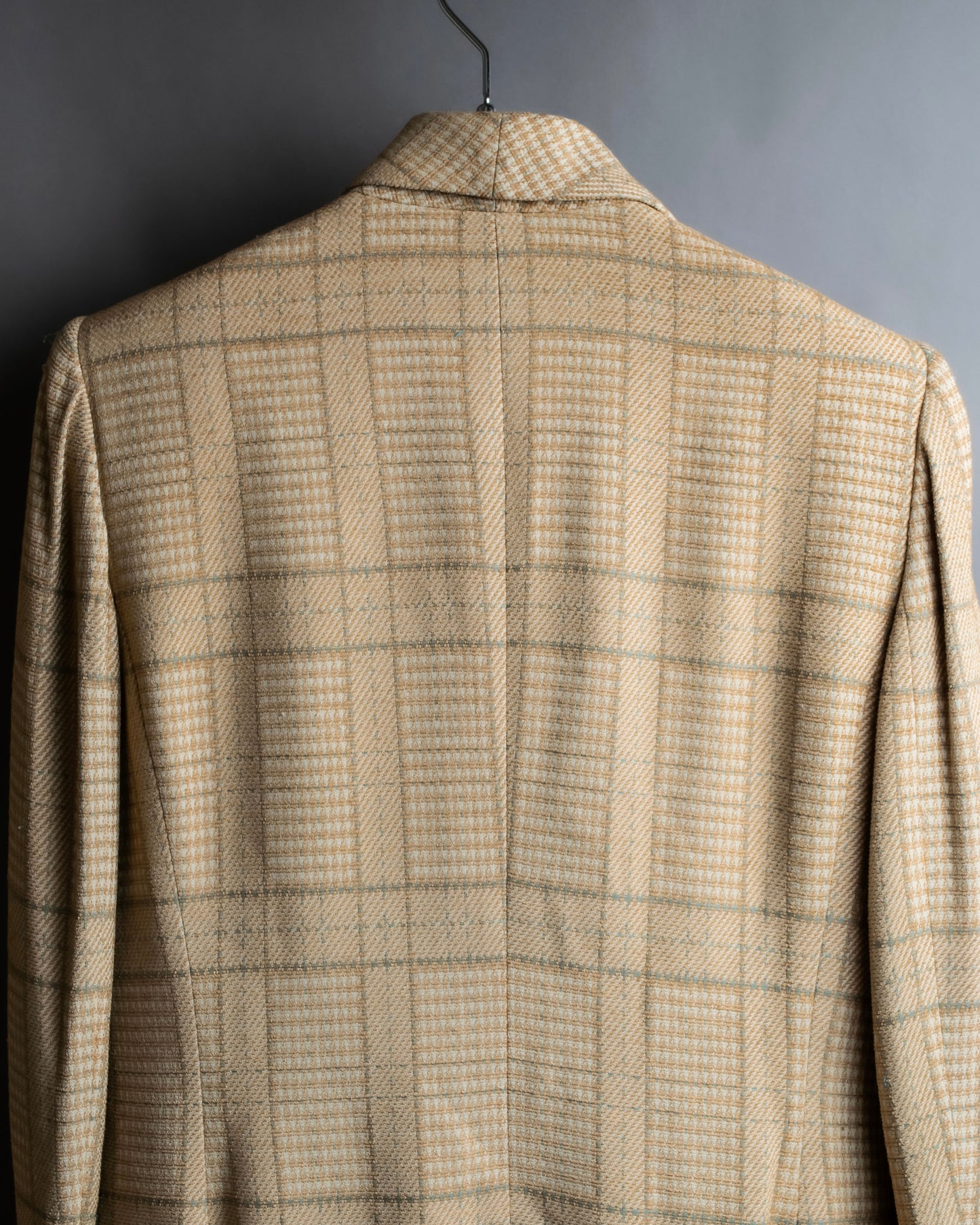 "Christian Dior" Glen check pattern beautiful shape tailored jacket