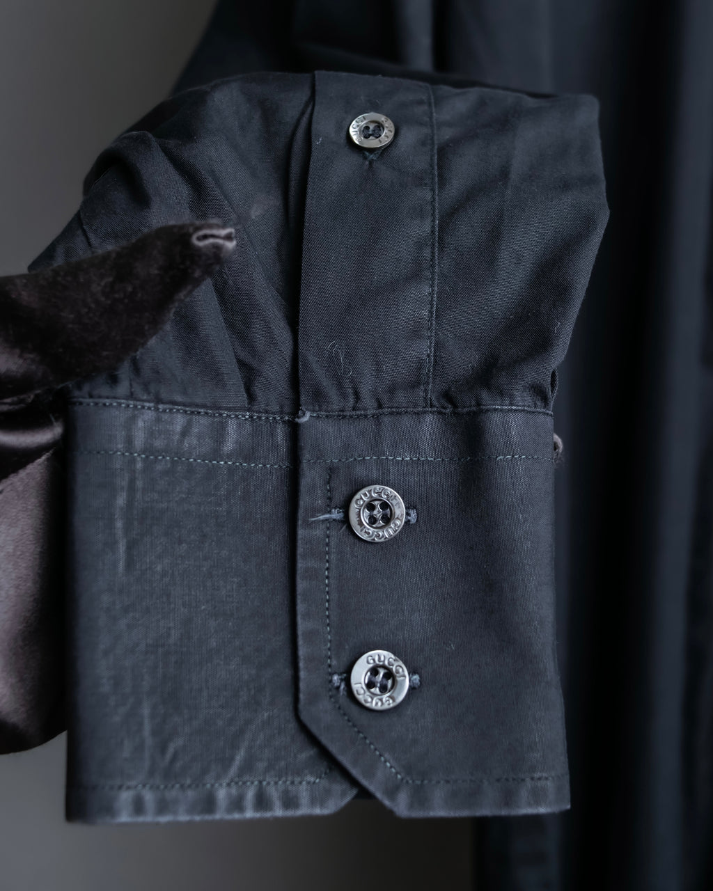 "GUCCI" Horizontal collar oversized shirt