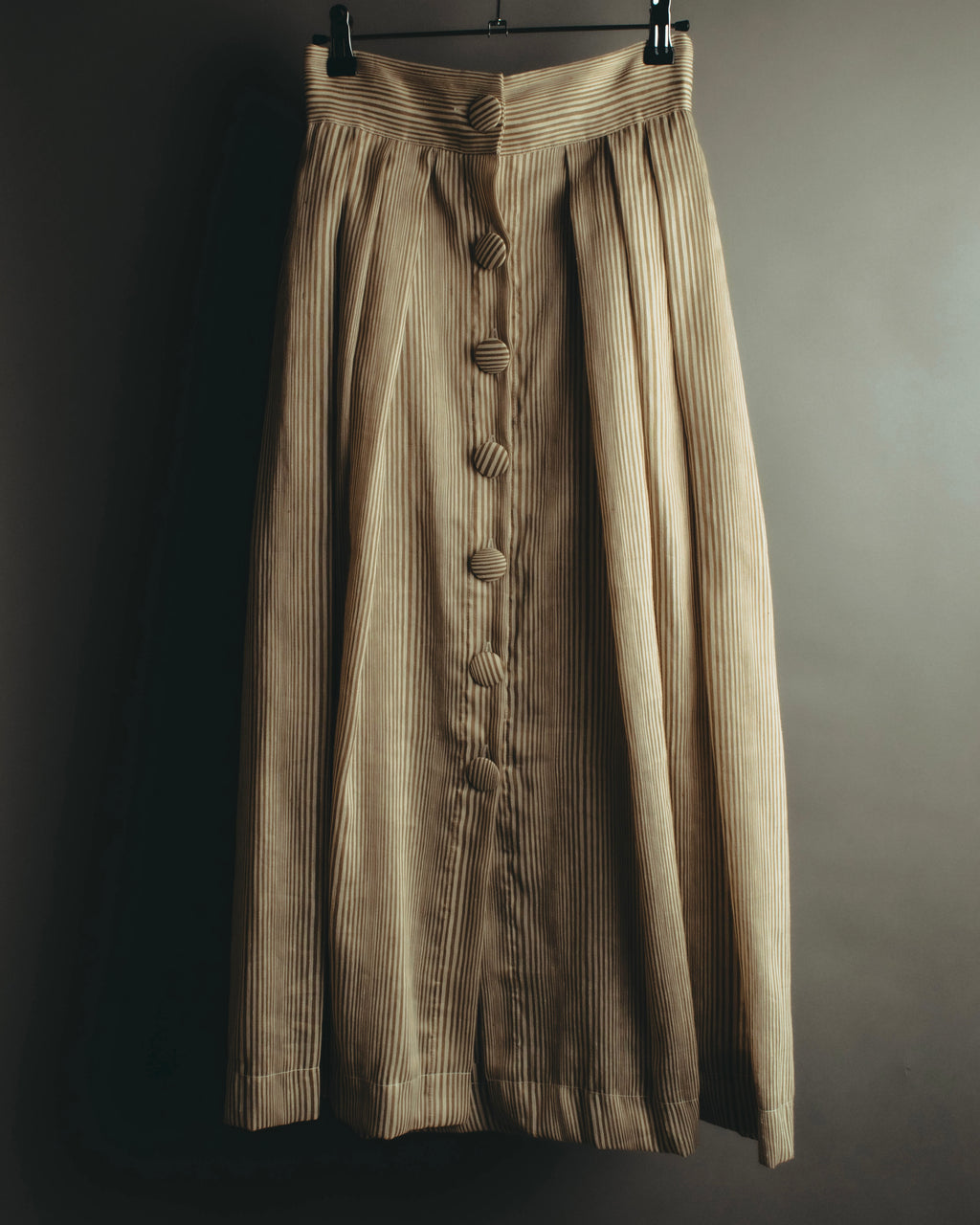 "DESTREE" 2020's Striped linen blend maxi skirt