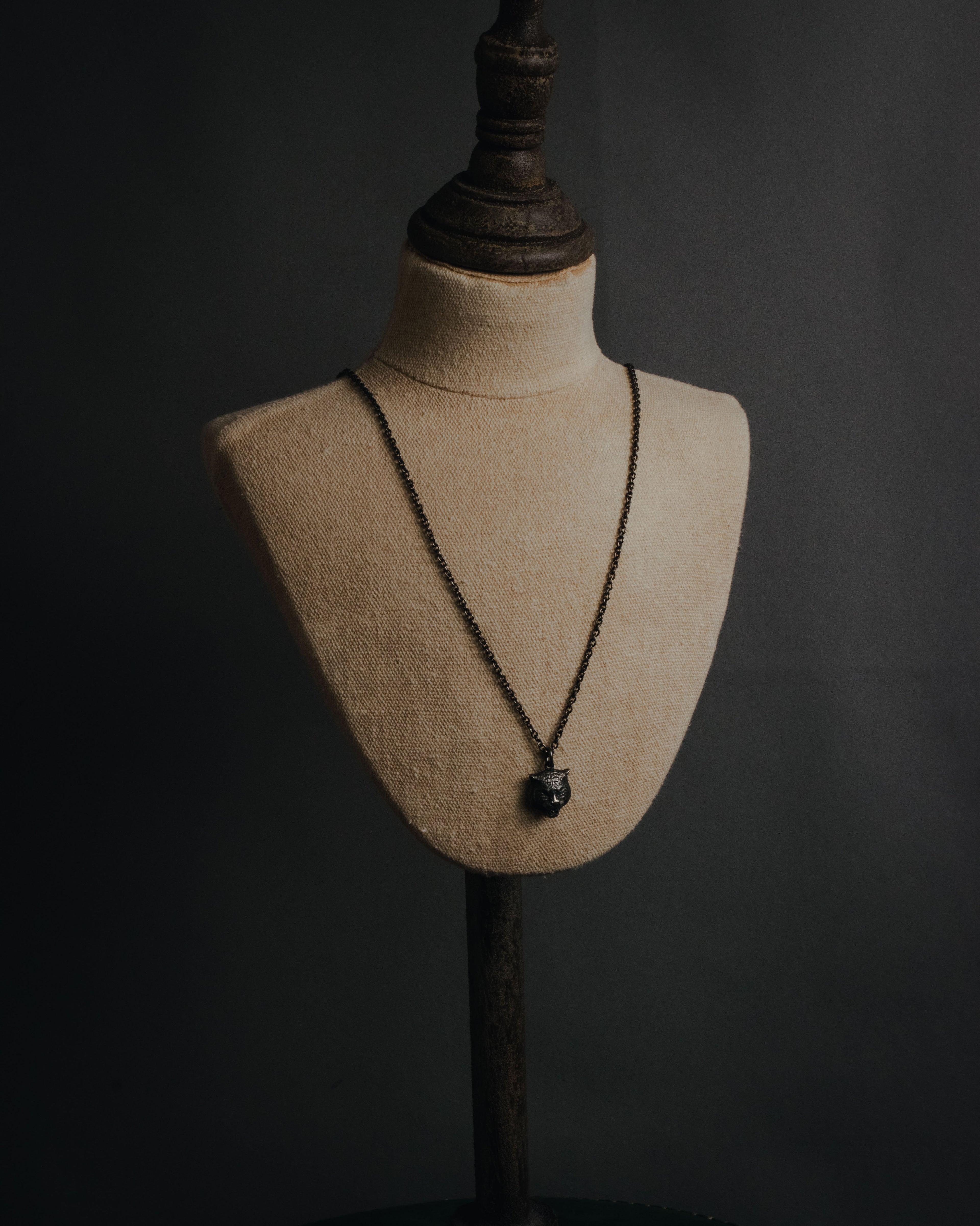 "GUCC" 2016-21 年龄纯银老虎头吊坠项链