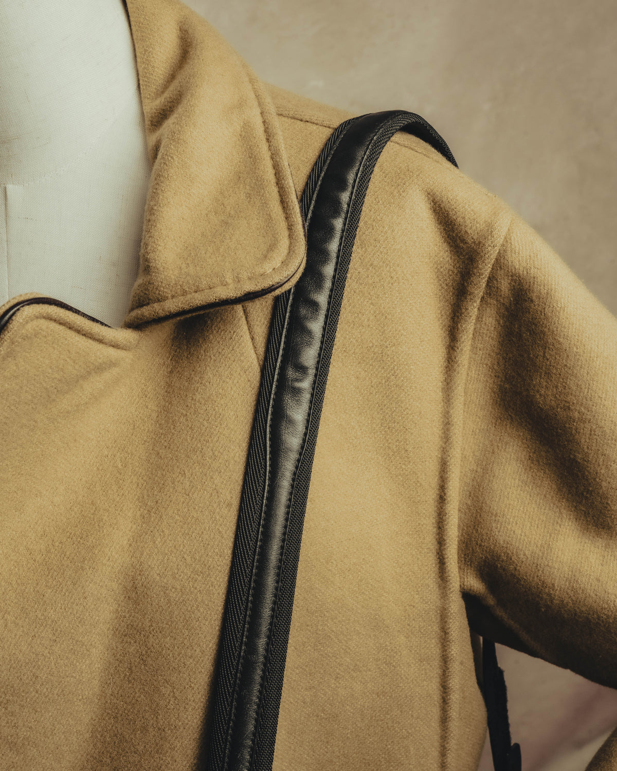 “PRADA” 90’s-00’s Nylon and leather flap messenger bag