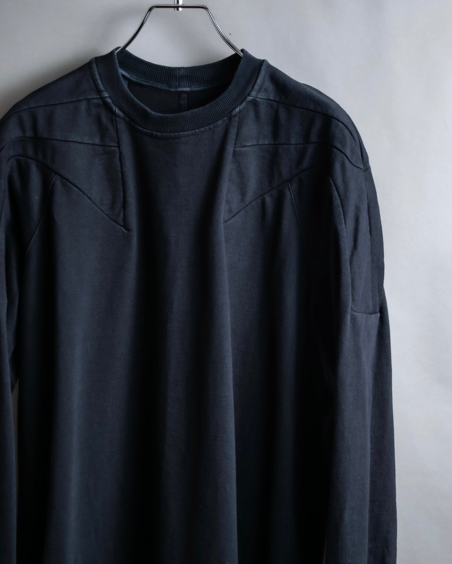 "Rick Owens" 21SS shoulder cutting designed sweatshirt