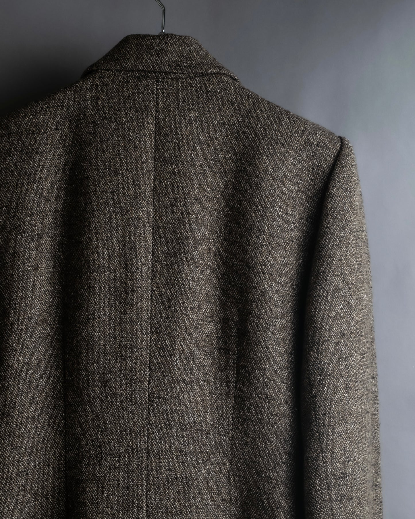 "Yves Saint Laurent Rive Gauche"
Fly front tweed chester coat