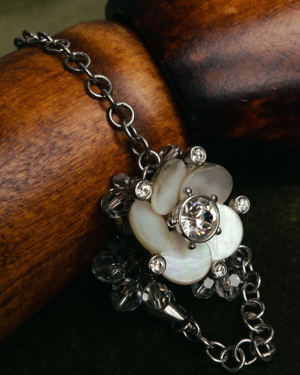 "Christian Dior" 00's Floral charm bracelet