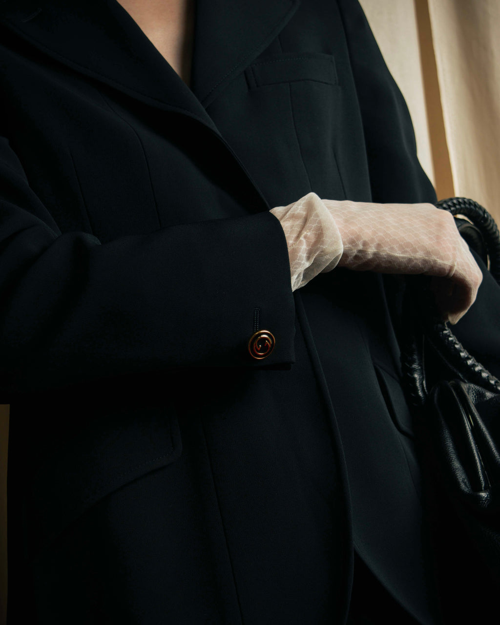 "GUCCI" Michele period stand collar modified design tailored jacket