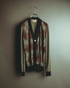 –SPECIAL– "Hermès" 90's-00's Plaid cashmere cardigan