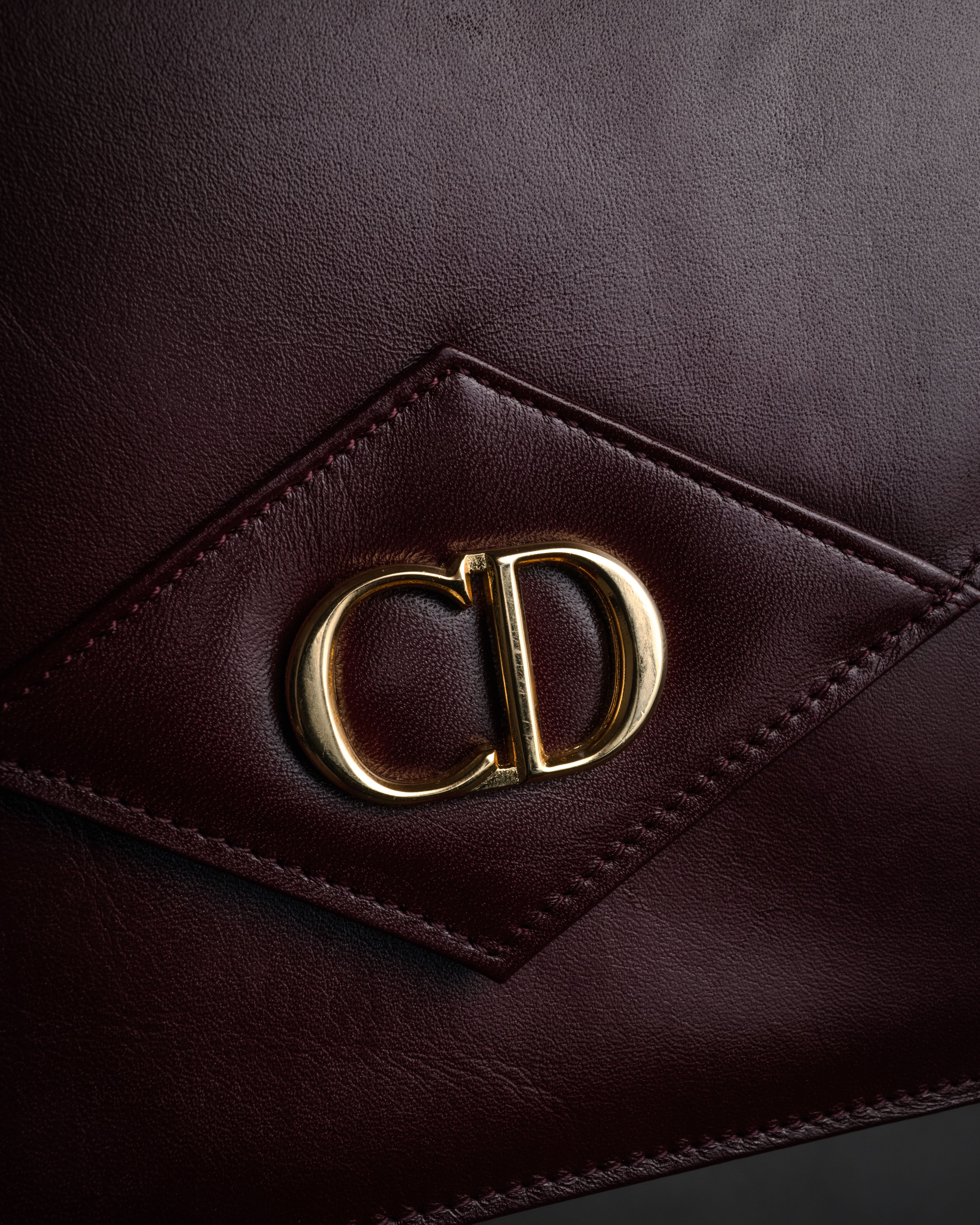 “Christian Dior” 1980’s-1990’s CD logo envelope chain bag
