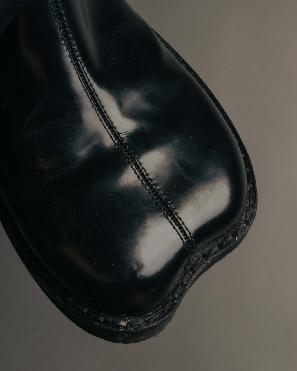 "MM6 Maison Margiela" 2010's Glossy leather side zip ankle boots
