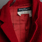 "Salvatore Ferragamo" Vivid red color wool mix tailored jacket