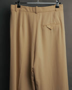 –SPECIAL– “HERMÈS” 90’s silk-lined wool wide trousers