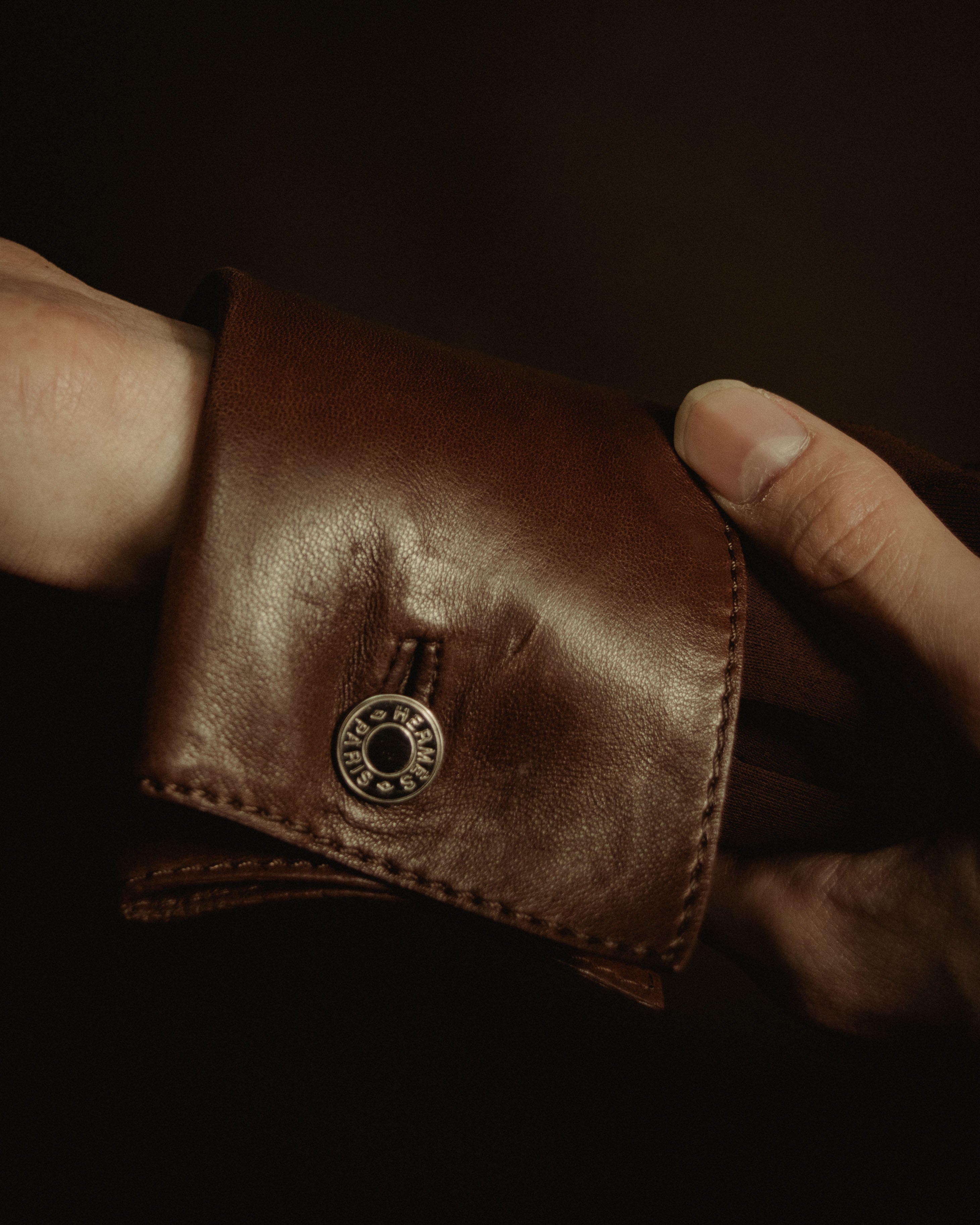 –SPECIAL– "HERMES"
00’s Transformable leather-trim viscose shirt