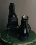 "MM6 Maison Margiela" 2010's Glossy leather side zip ankle boots