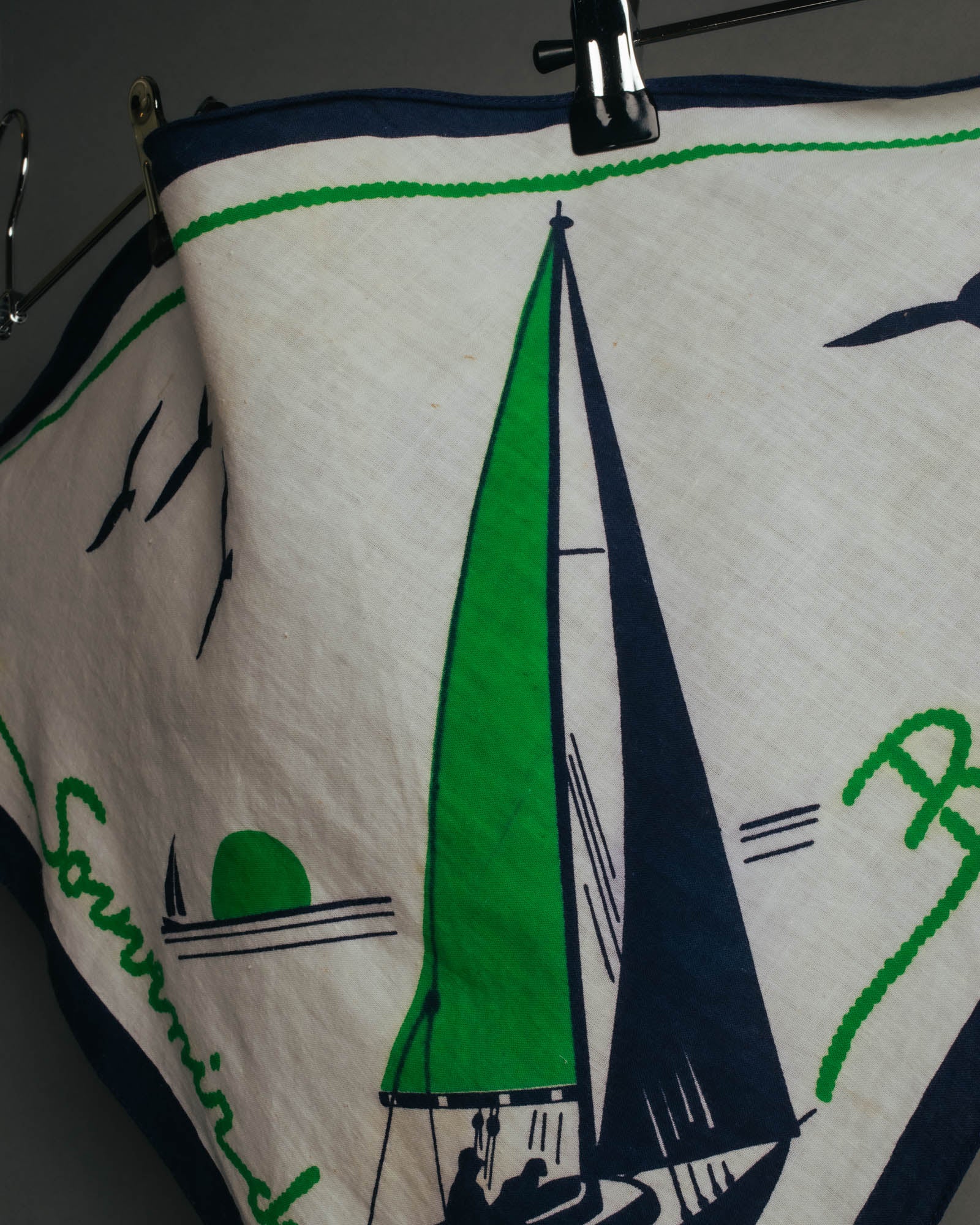 "Vintage" Souvenir de bretagne marine scarf