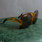 "Christian Dior" Mortal shell amber design square frame sunglasses