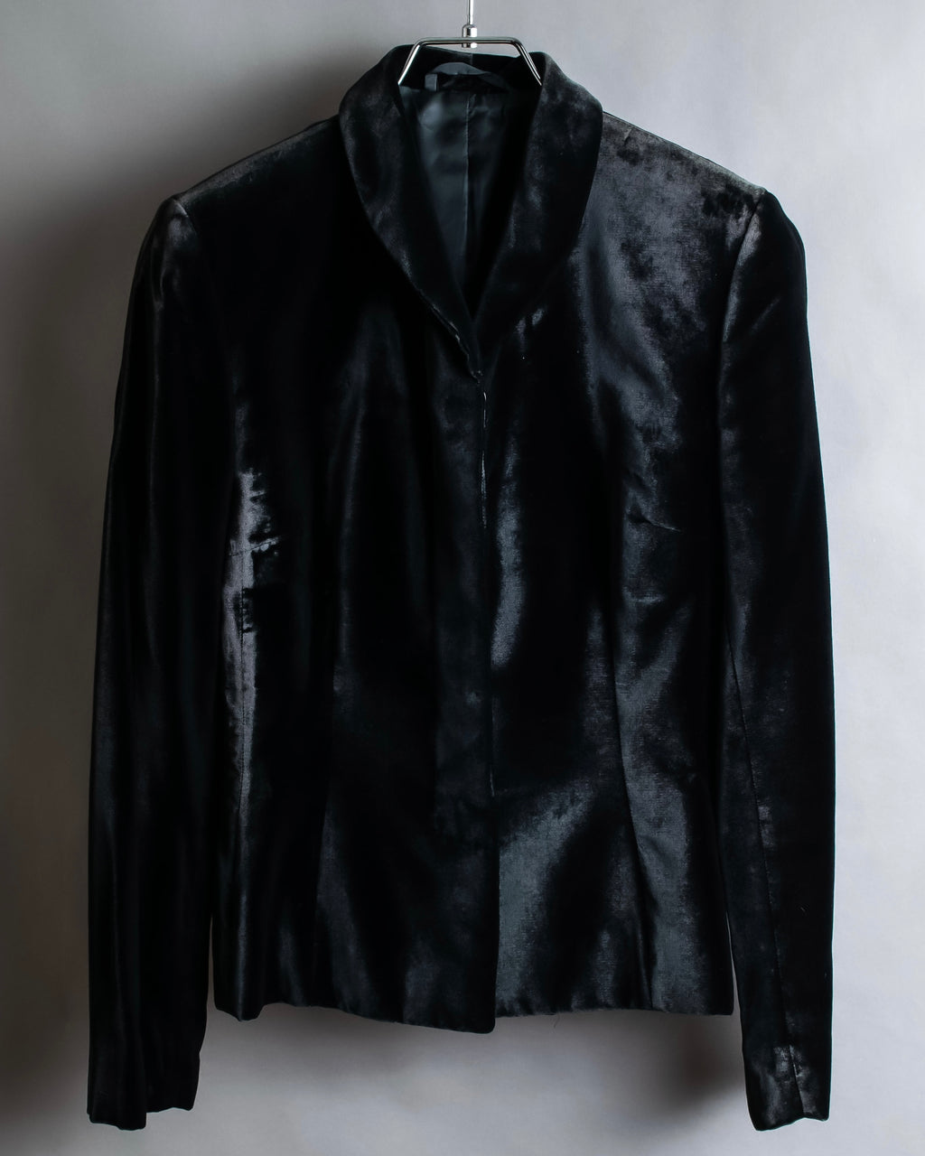 "GUCCI" Velvet shaped shawl collar tailored jacket