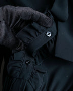 "SOANA" Bowtie belted design long black dress