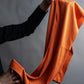 "HERMES" Hermes orange color silk stole