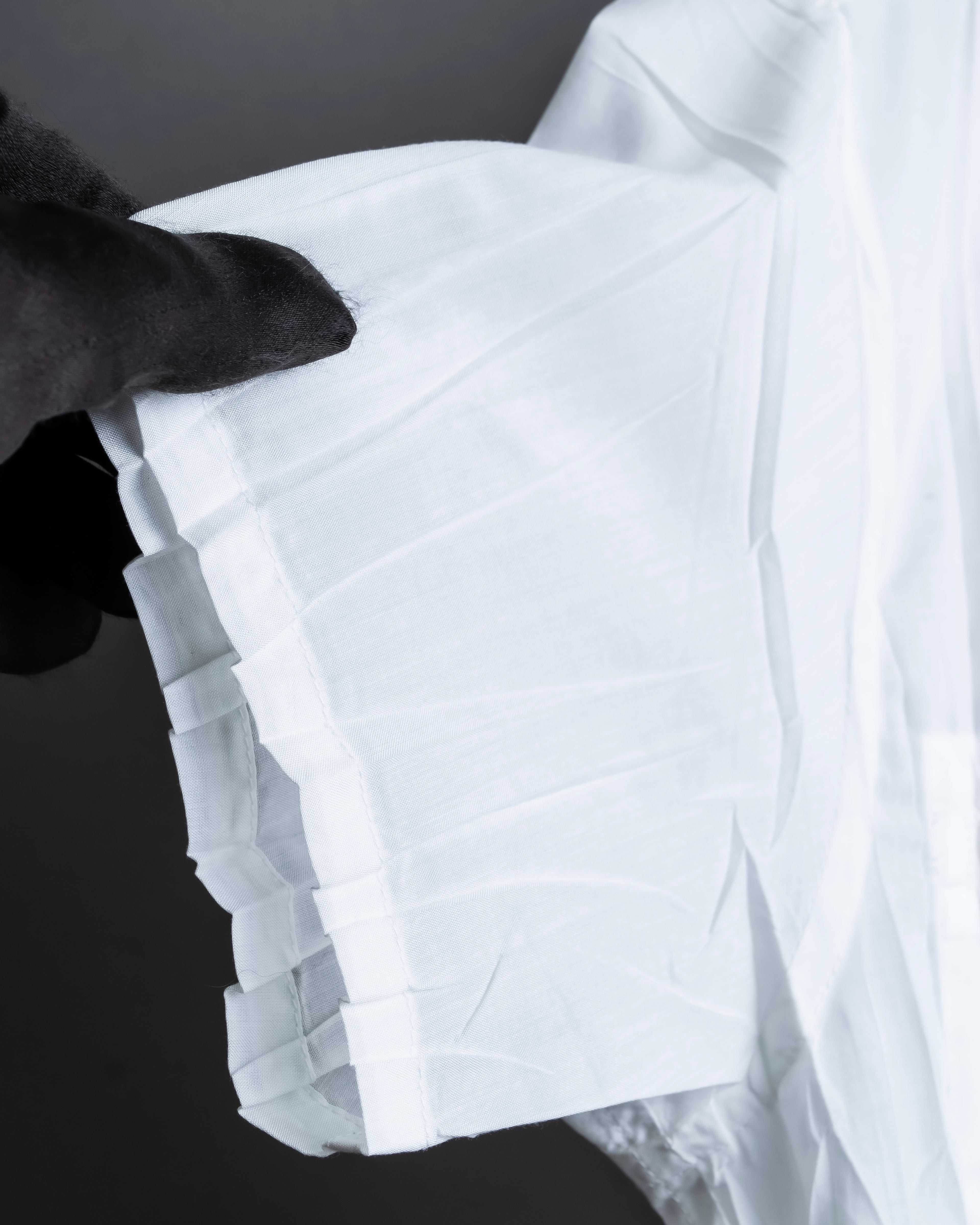 "ISSEY MIYAKE" Pleated short sleeve shirt