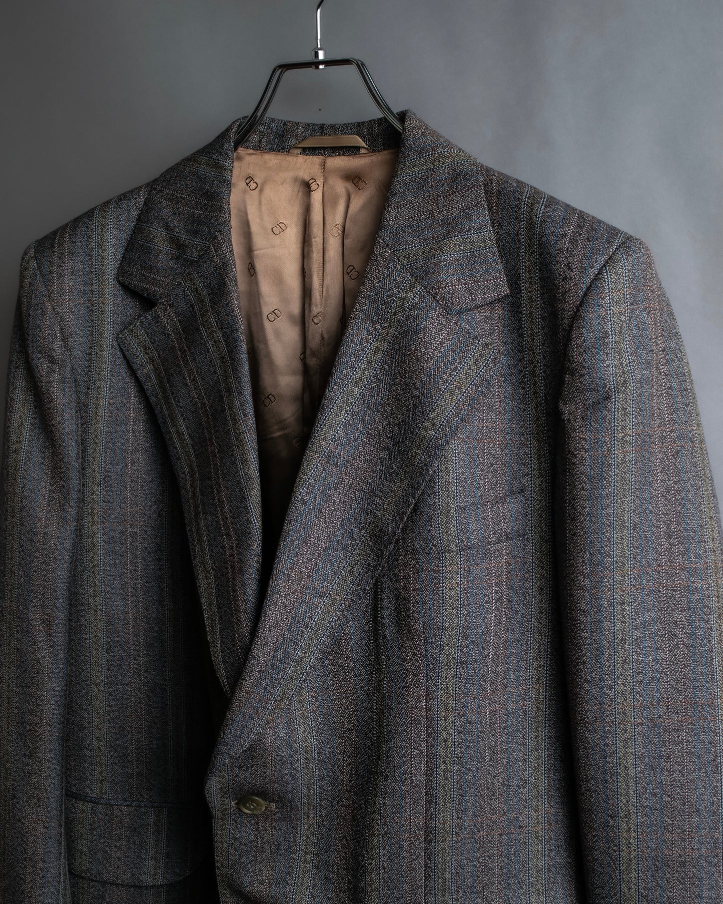 "CHRISTIAN DIOR MONSIEUR"
Multi color striped oversized tailored jacket