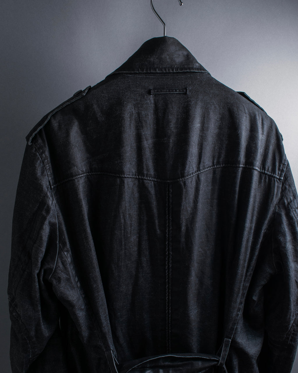 "JEAN PAUL GAULTIER" Firm finish double-zip belted mid-length coat